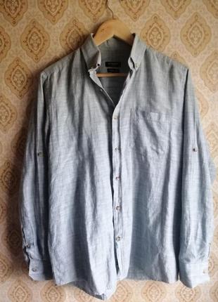 Рубашка мужская серая lc waikiki, размер s