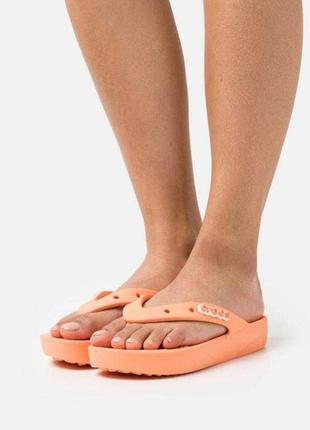 Crocs classic platform flip в'єтнамки жіночі крокс.