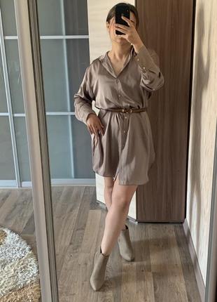Платье рубашка zara