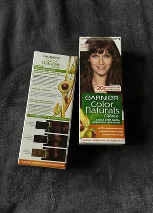 Стійка крем-фарба з трьома маслами garnier color naturals3 фото