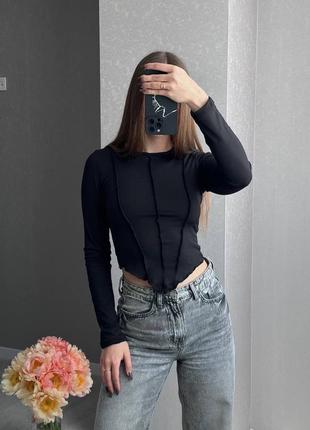Трендовые топы со швами спереди❤️‍🔥3 фото