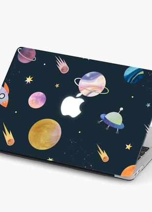 Чехол пластиковый для apple macbook pro / air планеты солнечной системы (planets of the solar system) макбук1 фото