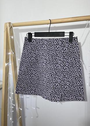 Юбка юбка юбка в принт леопард анималистичный