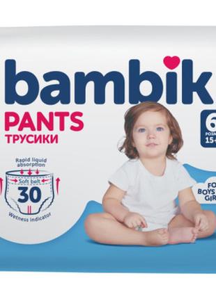 Подгузники bambik трусики 6 (15+ кг) 30 шт (4823071652536)