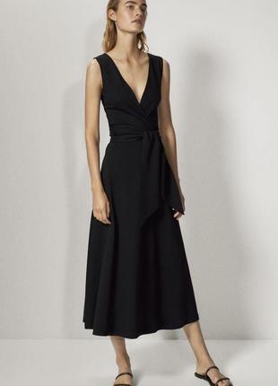 Платье massimo dutti womens midi flared dress 42-46