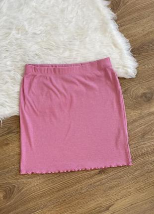 Розовая юбка резинка primark размер s