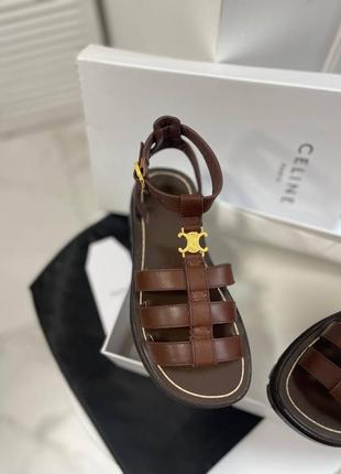 Шкіряні босоніжки в стилі celine