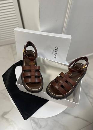 Шкіряні босоніжки в стилі celine3 фото