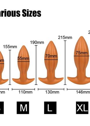 Анальная пробка силиконовая мягкая, секс игрушки для мужчин и женщин, затычка для анала, ануса