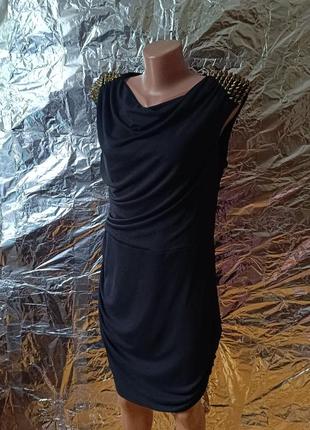 😍 нова чорна сукня з закльопками шипами. нюанс 😍