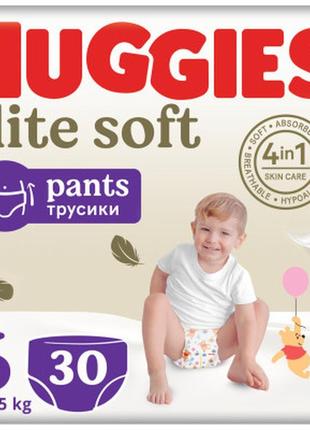 Подгузники huggies elite soft 6 (15-25 кг) mega 30 шт (5029053582436)