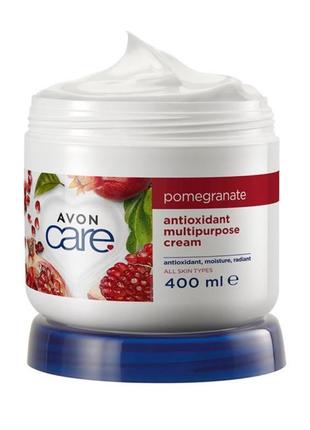 Мультифункціональний крем для обличчя, рук та тіла «антиоксидантний захист» з екстрактом граната  avon care 400 ml
