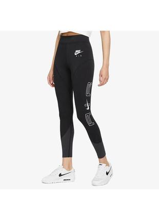 Стильные женские лосины nike løpesko оригинал, лосины для зала, спортивные леггинсы с лого nike løpesko nsw air swosh