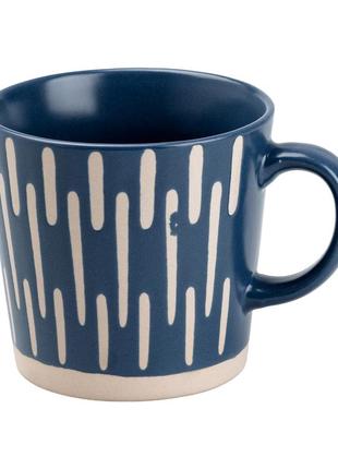 Чашка керамическая 350 мл для чая или кофе синяя