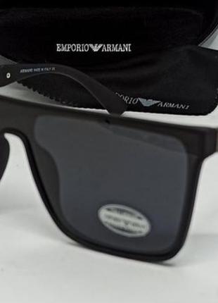 Окуляри в стилі emporio armani pack маска чоловічі сонцезахисні чорні поляризовані