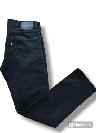 Женские брюки джинсы черного цвета прямого кроя высокая посадка классика брендовые от lewis 511 модель l 32