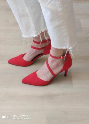 Туфли красного цвета 💯 хит сезона, новые