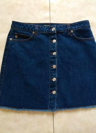 Брендовая джинсовая юбка с высокой талией италия fornarina, m размер.