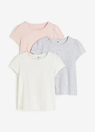 Комплект футболок 3шт майка маечка футболка для девочки оригинал h&amp;m