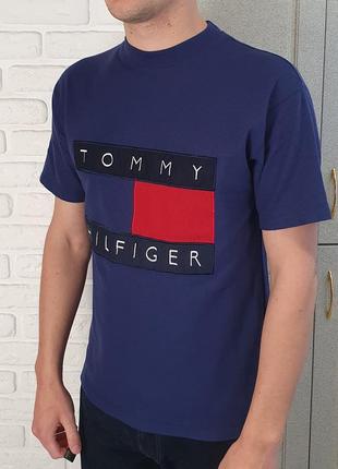 Чоловіча бавовняна футболка tommy hilfiger томмі хілфігер оригінал
