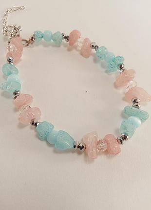 Нат камни. "тутти-фрутти". браслет.