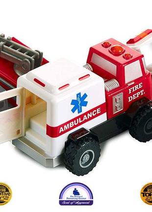 Конструктор для маленьких popular playthings build-a-truck rescue рятувальні машинки (швидка, пожежна, поліція)