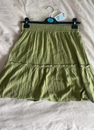 Летняя зеленая юбка primark