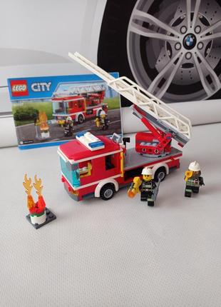 Конструктор «пожарный автомобиль с лестницей» 225 деталей bela (10828)