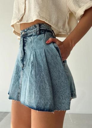 Женские джинсовые шорты-юбка