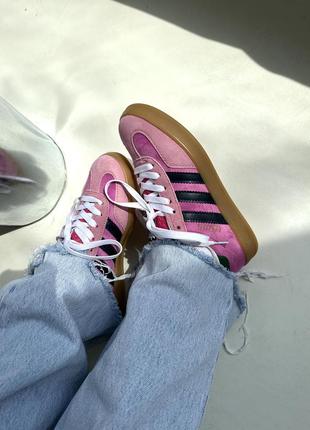 Жіночі кросівки adidas gazelle x gucci pink 37