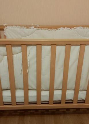 Детская кровать тм вереск + матрас, постельное белье, одеяло, балдахи, мягкие борта