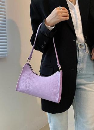 Модна фіолетова сумка стильна жіноча сумочка арт 3128