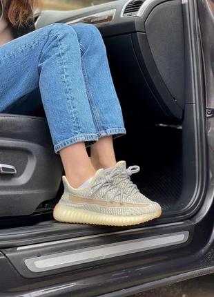 Женские кроссовки yeezy 350 ludmark рефлектив шнурки