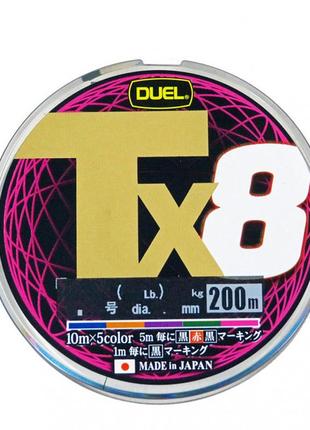 Шнур duel tx8 200m 6.4kg (0.13mm) light green #0.6 (h4332-lg)