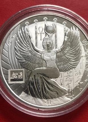 Срібна монета серія боги єгипту "ісіда" 2023 року