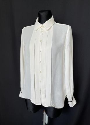 See by chloe кремовая блуза винтаж складки по переду вискоза