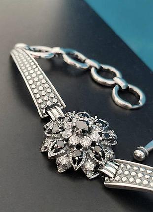 Серебряный браслет дамас 4