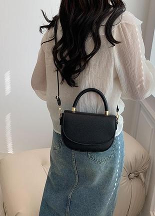 Модна чорна стильна сумка жіноча сумочка арт 3161