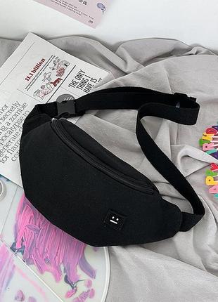 Модна чорна стильна сумка жіноча сумочка бананка арт 3159