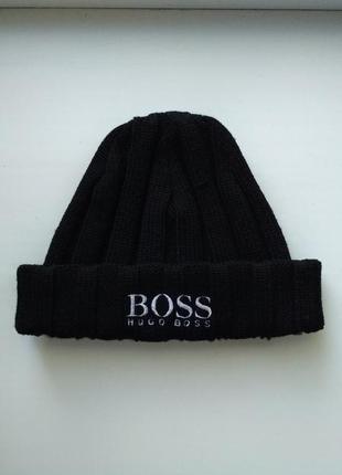Чоловіча шапка hugo boss шапка beanie hugo boss (оригінал) дуже рідкісна модель
