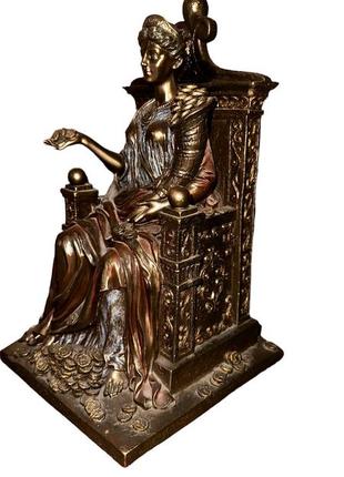Статуетка фортуна на троні богиня удачі та непередбачуваності долі veronese 25 см1 фото