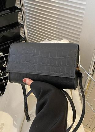 Модна чорна стильна сумка жіноча сумочка арт 3164