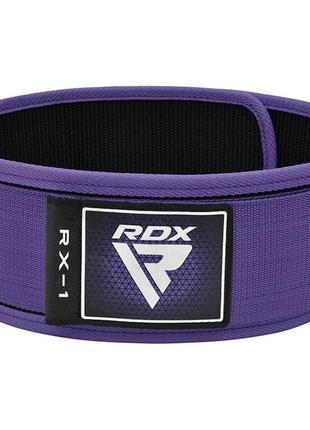 Пояс для важкої атлетики rdx rx1 weight lifting belt purple xs