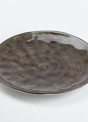 Тарелка плоская круглая керамическая 22 см обеденная