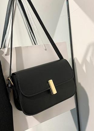 Модна чорна стильна сумка жіноча сумочка 31681 фото