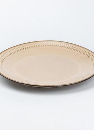 Тарелка обеденная круглая керамическая 22.5 см