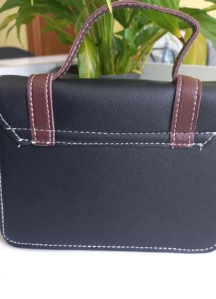 Модна чорна стильна сумка жіноча сумочка 31703 фото