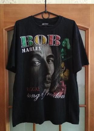 Мужская винтажная футболка bob marley reggae songs of freedom (l-xl) оригинал