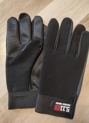 Тактические перчатки 5.11 полнопальцевые  утеплённые чёрные m