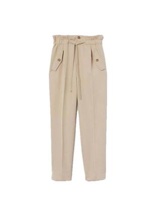 Джоггеры h&amp;m брюки брюки молочные бежевые на шнурке на резинке летние весенние женские базовые